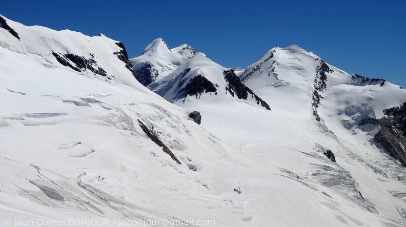 Extrémité est du Breithorn, Liskamm (2 bosses), Pollux, Castor 2016-08-22 015.JPG
